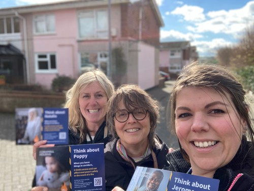 Team Selfie doing Fire Safety Door Knocks
